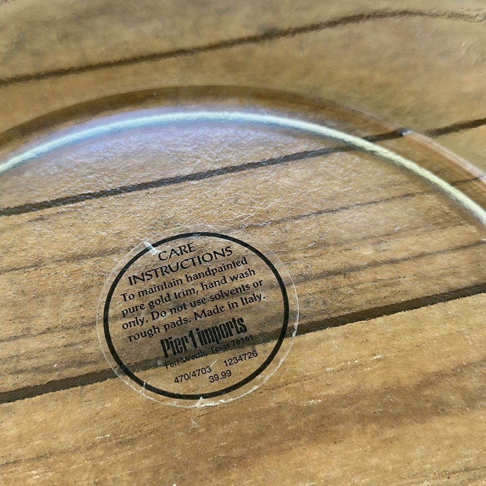Pier 1 Round Italian Plate/Tray Decor - Picture 5 of 7